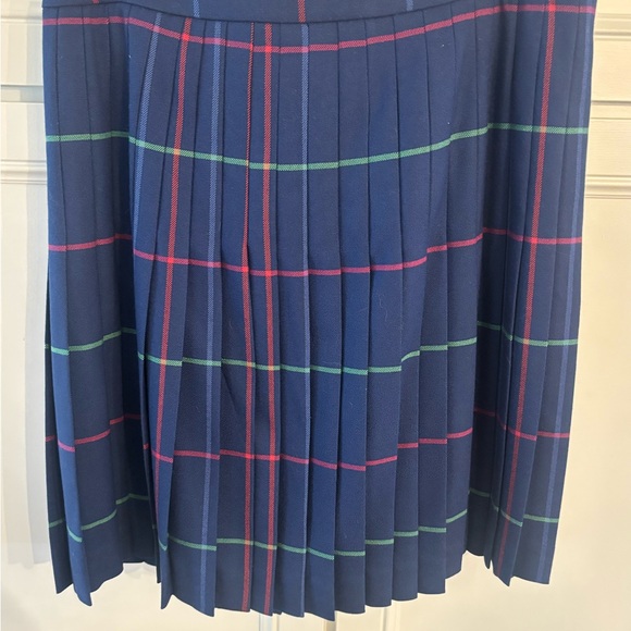 Brooks Brothers Navy Tartan A-Line Skirt - Picture 5 of 6